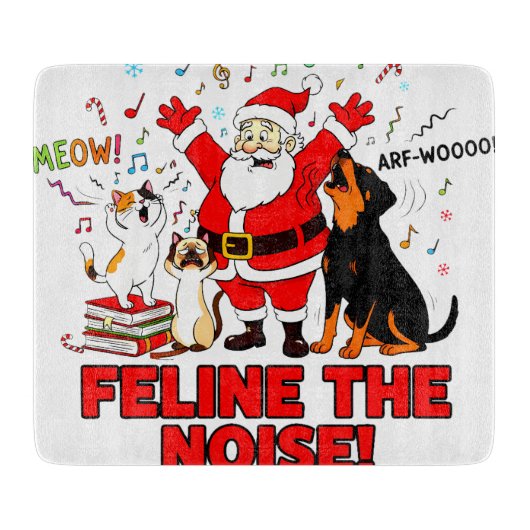 Feline the Noise: Santa’s Musical Mayhem Schneidebrett (Vorderseite)