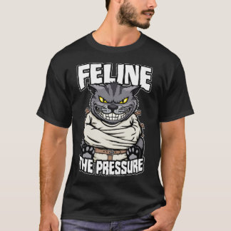 Feline The Pressure Verrückte Katzenlady Lustige V T-Shirt