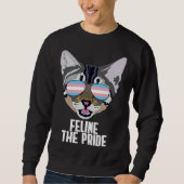 Feline The Pride  Cat Trans Pride Sweatshirt (Vorderseite)
