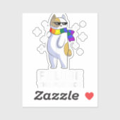 Feline The Purride LGBT Gay Pride Cat Aufkleber (Blatt)
