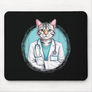 Feline Tierarzt Katzendoktor Stethoskop medizinisc Mousepad