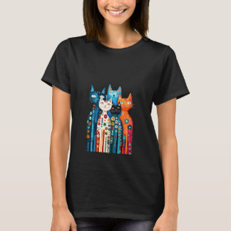 Feline Vibes - Süße Katzenliebhaber T-Shirt