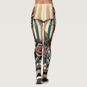Feline vintage tattoo leggings (Rückseite)