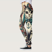 Feline vintage tattoo leggings (Links)