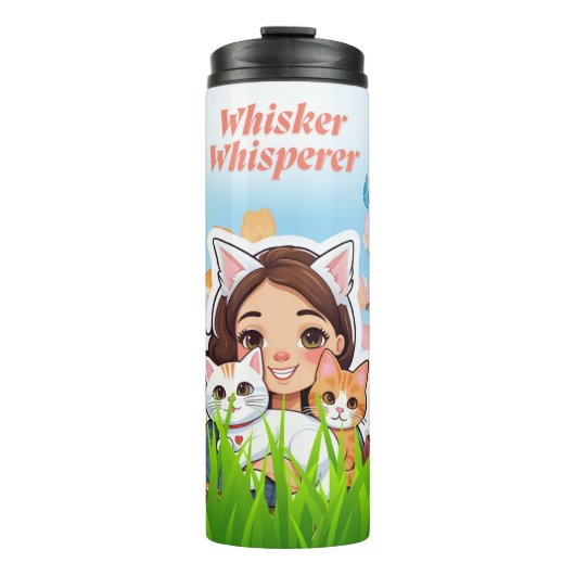 Feline Whisker Whispern sind besondere Leute Thermosbecher (Vorderseite)