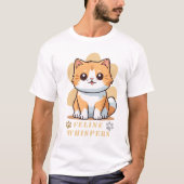 Feline Whispers Cute Cat T-Shirt (Vorderseite)