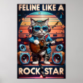 Feline wie ein Rock Star Poster (Vorne)