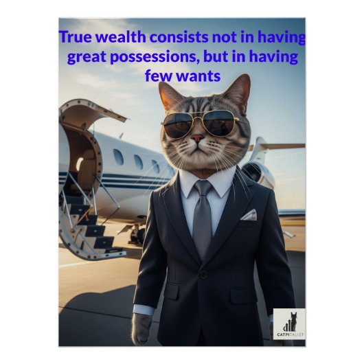 Feline Wisdom & Wealth - Catpitalist Poster (Vorderseite)
