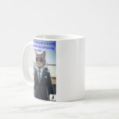 Feline Wisdom & Wealth - Katpitalistische Tasse (Vorderseite Links)