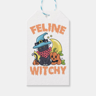 Feline Witchy Funny Spooky Halloween Cat Kitten Geschenkanhänger