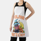 Feline Witchy Funny Spooky Halloween Cat Kitten Schürze (InSitu)