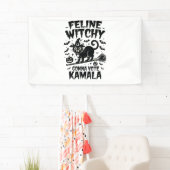 Feline Witchy Gonna Vote Kamala Halloween Banner (Insitu)