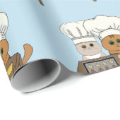 Feline Xmas Cookies Geschenkpapier (Rolleneckpunkt)