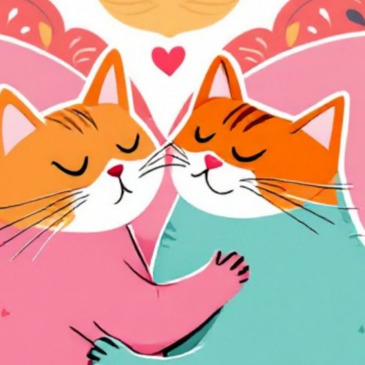 Feline Zuneigung Duschvorhang