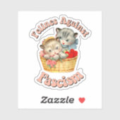 Felines gegen den Faschismus Aufkleber (Blatt)