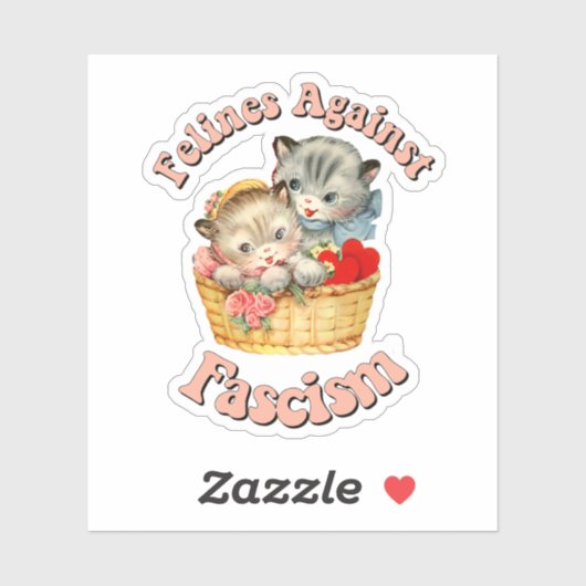 Felines gegen den Faschismus Aufkleber (Blatt)