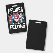 Felines gegen Felsen Ausweis (Vorder- & Rückseite)
