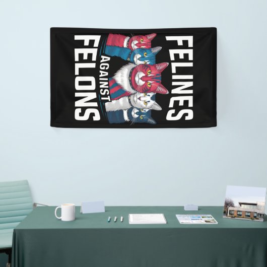 Felines gegen Felsen Banner (Messeveranstaltung)