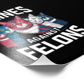 Felines gegen Felsen Fotodruck (Ecke)