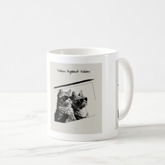 Felines gegen Felsen Kaffeetasse (VorderseiteRechts)