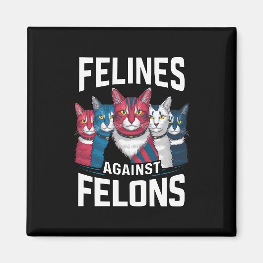 Felines gegen Felsen Magnet (Vorne)