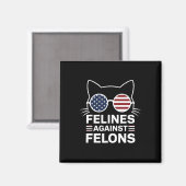 Felines gegen Felsen Magnet (Vorderseite/Rückseite)