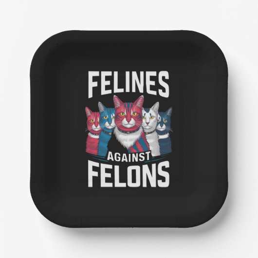 Felines gegen Felsen Pappteller (Vorderseite)