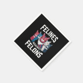 Felines gegen Felsen Serviette (Ecke)