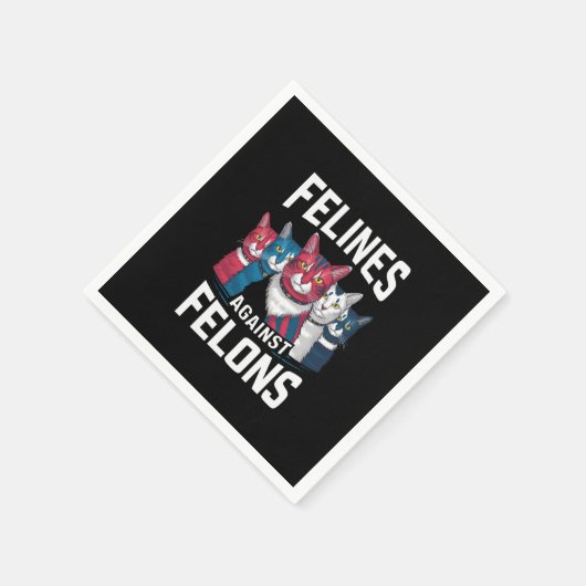 Felines gegen Felsen Serviette (Ecke)