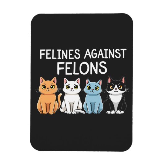 Felines gegen Felsen Trump Harris Election Cat Magnet (Vertikal)