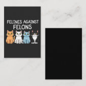 Felines gegen Felsen Trump Harris Election Cat Mitteilungskarte (Vorne/Hinten)