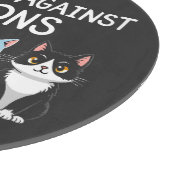 Felines gegen Felsen Trump Harris Election Cat Schneidebrett (Ecke)