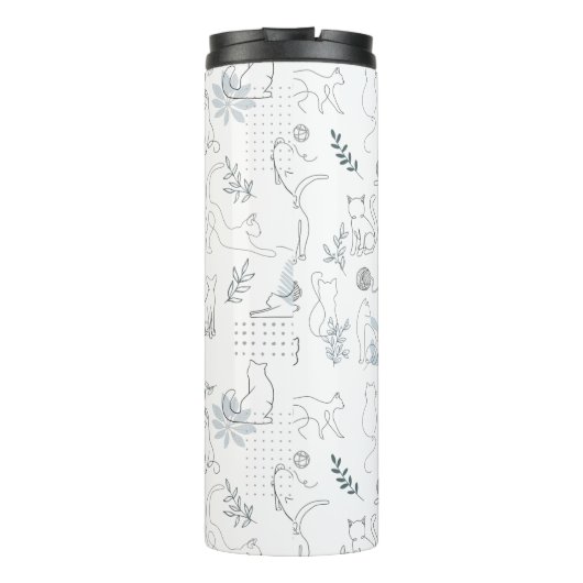 Felinetrovert für Katzenliebhaber weiße Farbe auf Thermosbecher (Rückseite)