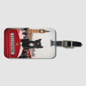 Felini auf dem Red Phone Booth: Ein Londoner Abent Gepäckanhänger (Vorderseite (Horizontal))