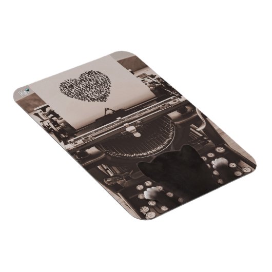 Felini Cat Typing Valentine's Heart - Magnet (Rechte Seite)