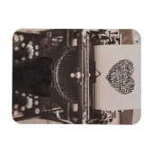 Felini Cat Typing Valentine's Heart - Magnet (Horizontal)