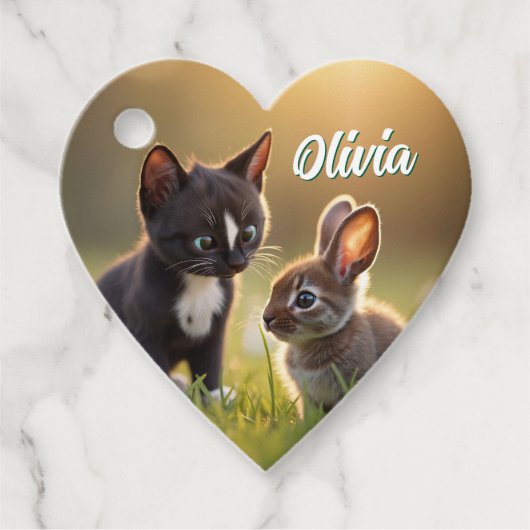 Felini & Fluffy: Eine Ostergeschichte von zwei Fre Geschenkanhänger (Vorderseite)