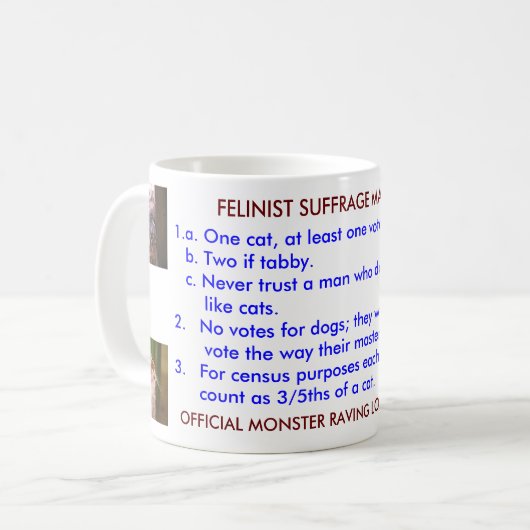 FELINIST STIMMRECHT-MANIFEST KAFFEETASSE (Vorderseite Links)