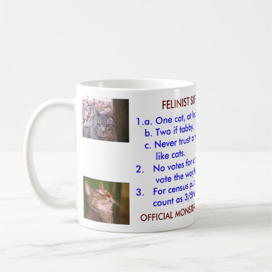 FELINIST STIMMRECHT-MANIFEST KAFFEETASSE (Links)