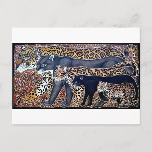 Felinos de Costa Rica - Große Katzen Postkarte (Vorderseite)