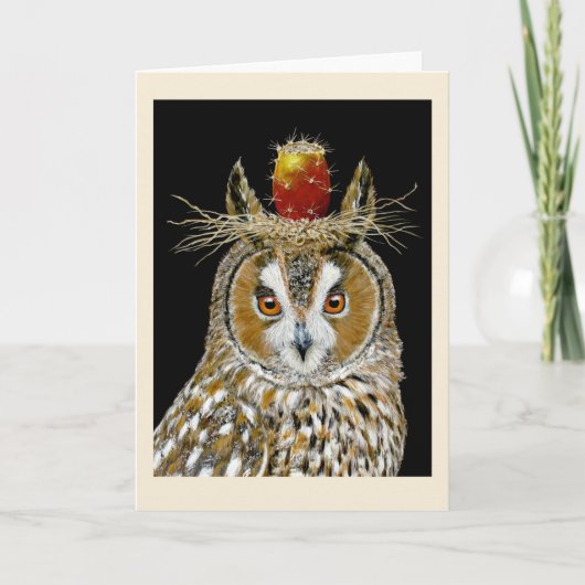 Felipe' die Eulenkarte Karte (Vorderseite)