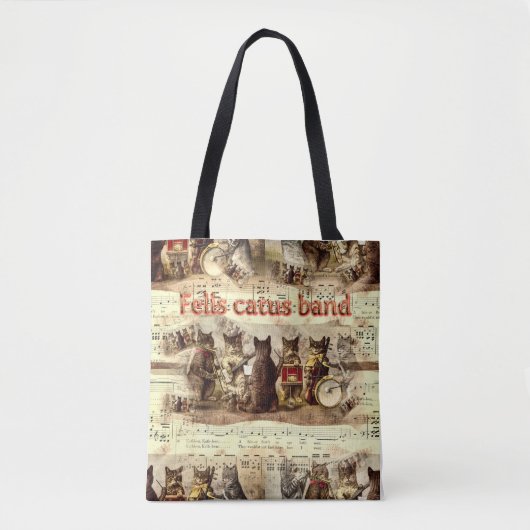 Felis catus-Band Tasche (Vorderseite)