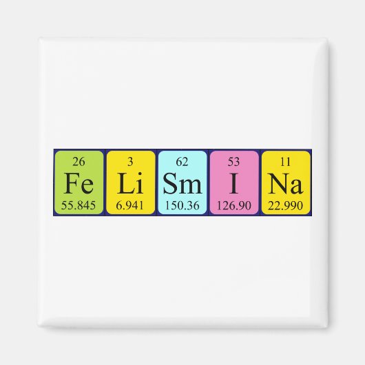 Felismina-Magnet für periodische Tabellennamen Magnet (Vorne)