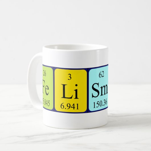 Felismina Periodenname Tasse (Vorderseite Links)