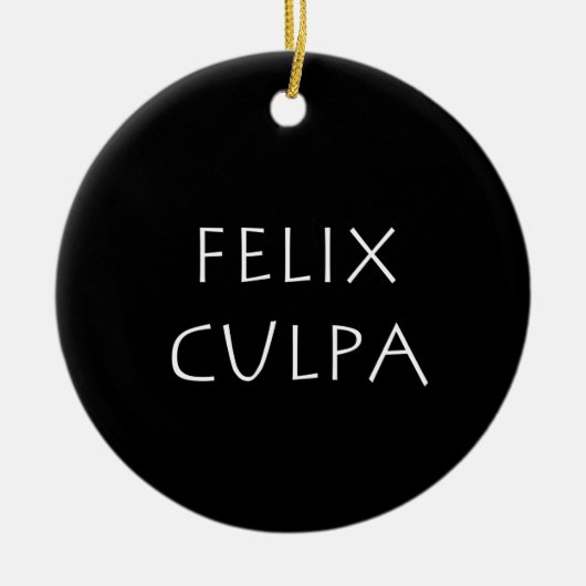 Felix culpa keramik ornament (Vorne)