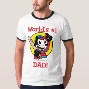 Felix der der Vatertags-Wecker-T - Shirt Katzen-