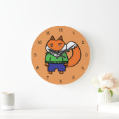 Felix der Fuchs Große Wanduhr (Zuhause)