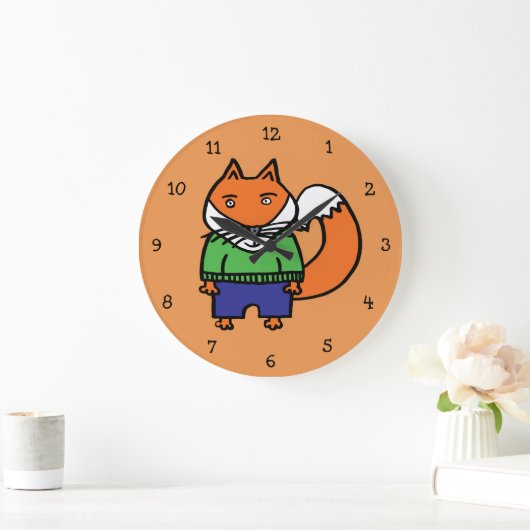 Felix der Fuchs Große Wanduhr (Zuhause)