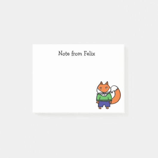 Felix der Fuchs Post-it Klebezettel (Vorderseite)