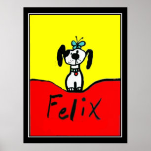 Felix der Hund Art Deco Vintage Poster